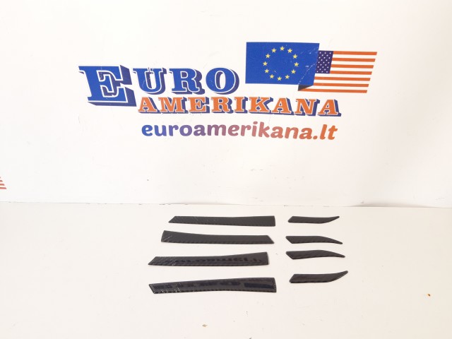 Rearview Mirror Decor Carbon Fiber Trim Sticker Set 